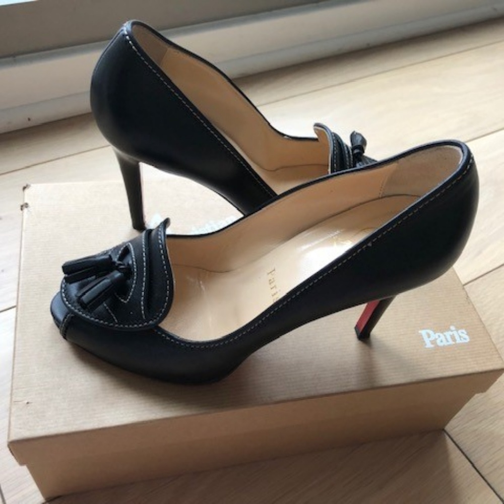 Christian Louboutin Campo Black Pumps - Sz 36